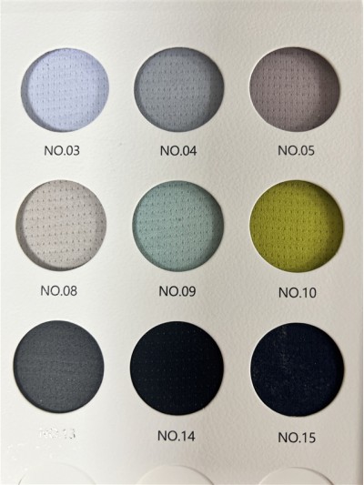 GZ-DZLP F079 Mesh quick-drying cotton Specification: 170CM*145g/㎡ Ingredients: 50% composite elastic fiber 50% Polyester 7A antibacterial breathable anti-wrinkle soft moisture absorption and perspiration instant cooling contact coolness coefficient J/ (CM back view